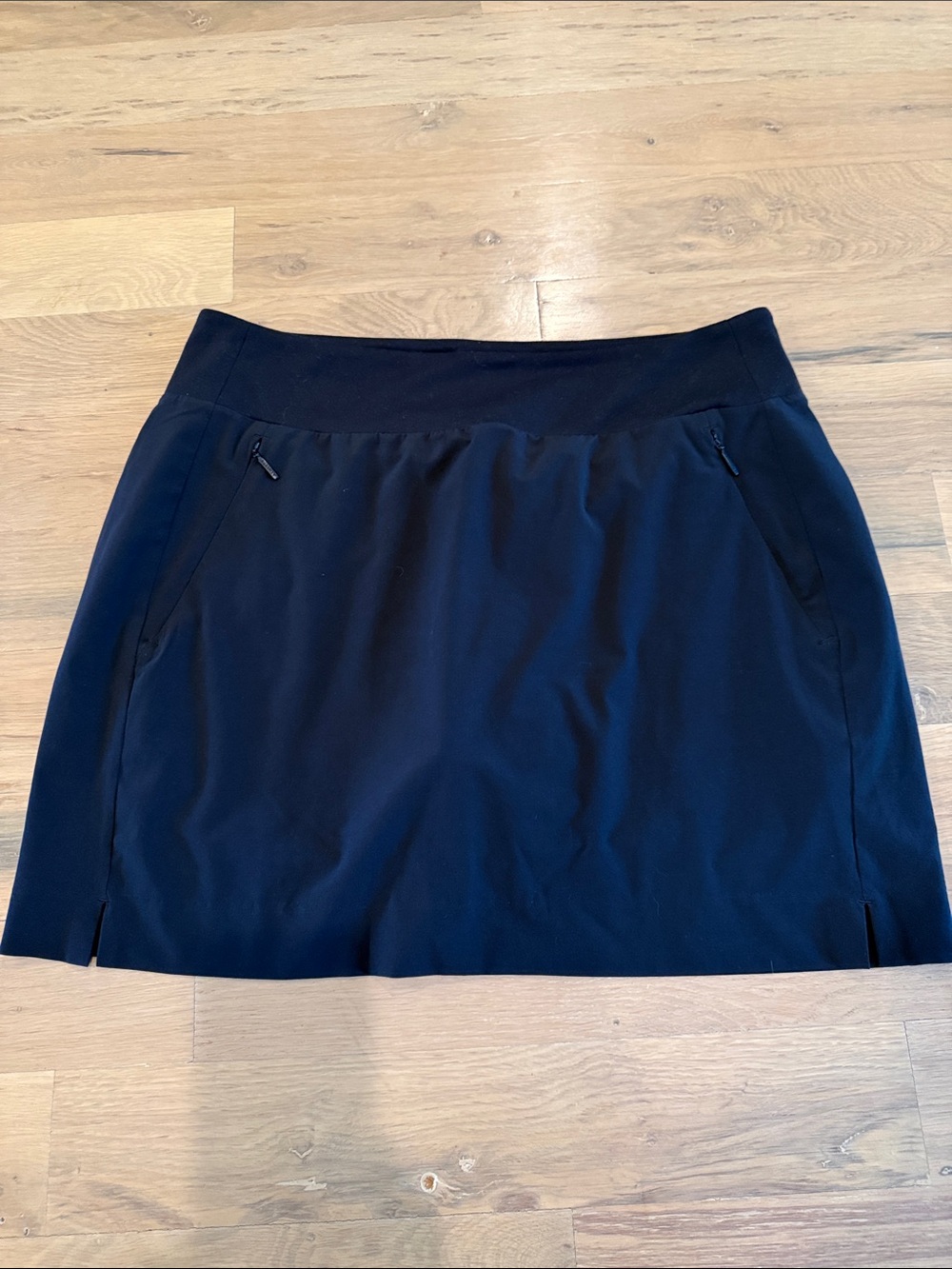 Athleta Black Mini Skort with Zipper Pockets